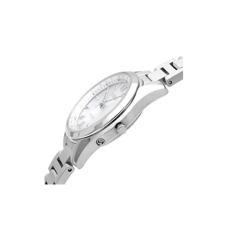 CITIZEN 50 meters waterproof radio-controlled Quartz super titanium strap men and women same style white dial ES9370-54A