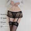 Night Dream Lotus Sexy Lingerie Set: Lace Garter, See-Through Stockings & Thong
