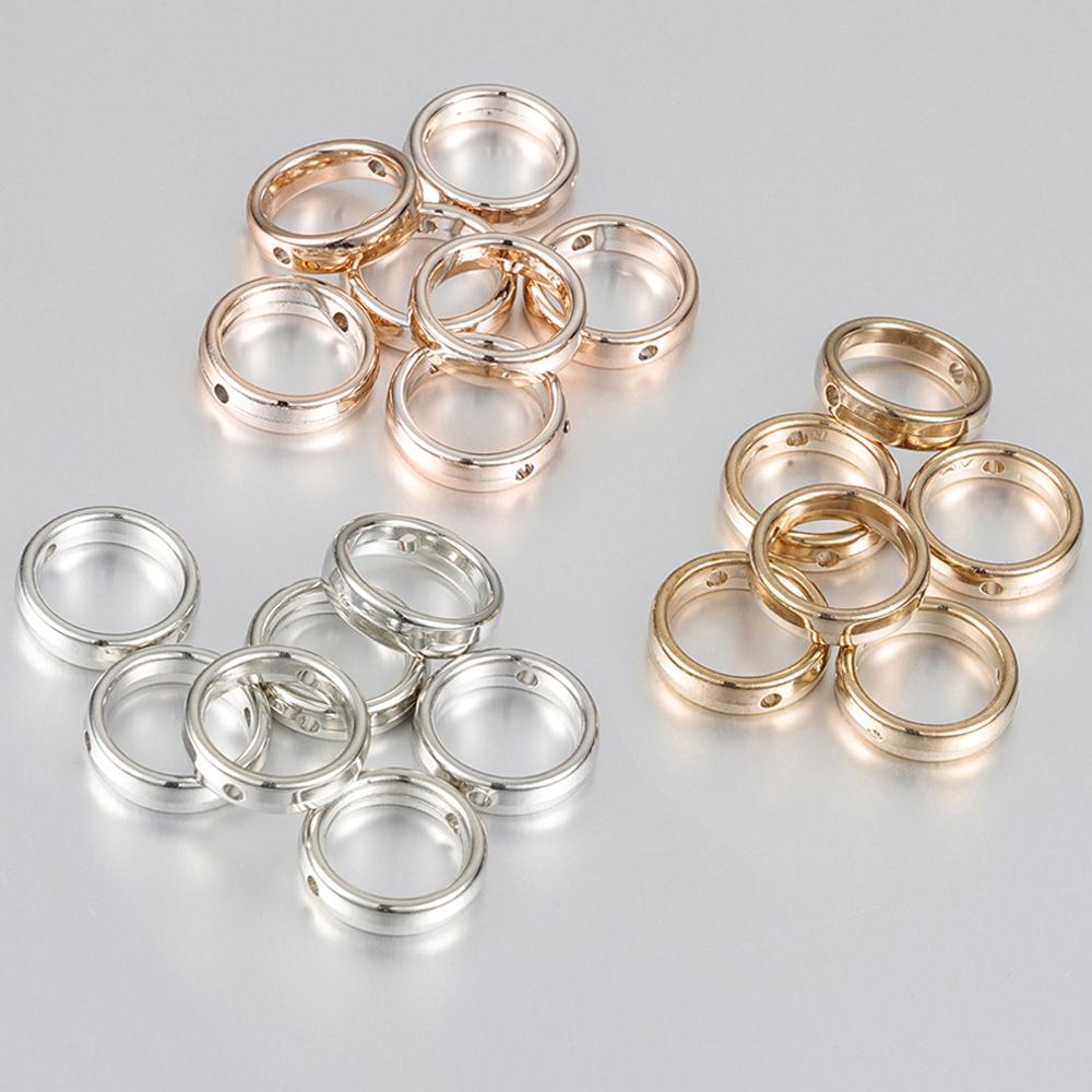 50pcs Love Heart Two Hole CCB Beads Frame Spacer Beads DIY Necklace Bracelet Connectors Pendants Jewelry Making Accessories