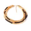 Leisure trend punk style metal wood multi-section tubular splicing multi-layer necklace light luxury high-end women