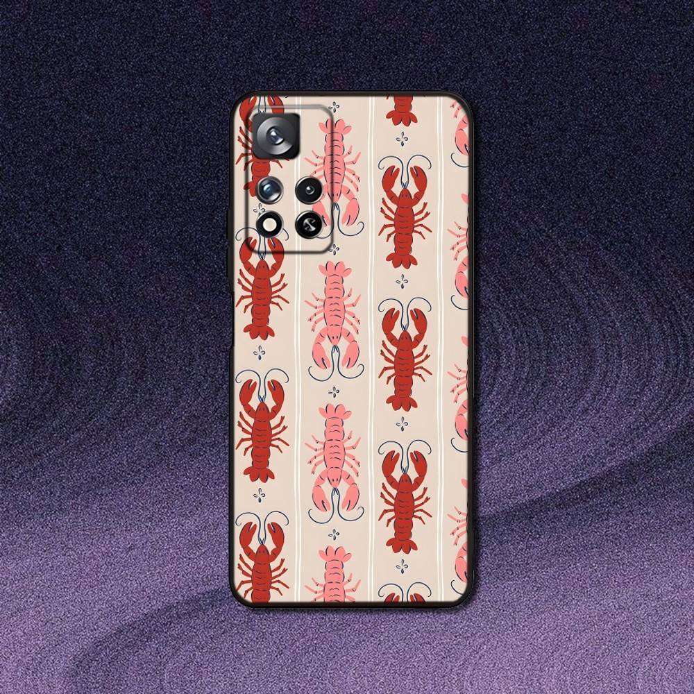 

Lobster On Stripes Ocean Phone Case For Samsung S10,S21,FE,S21 ,Note 20,10 S25,S24,S23,Ultra,S9,S22,Plus Soft Shell Funda Samsung S30Ultra5G