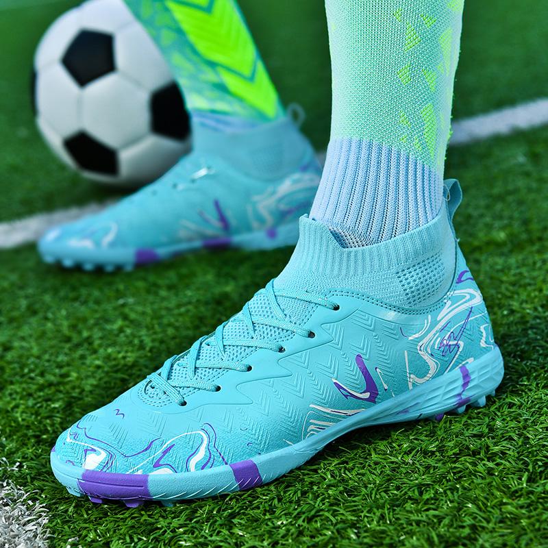 35-45 Unisex Football Boots Rubber Soft Sole Short Nail Artificial Turf Youth Children Football Shoes Boys Soccer Shoes