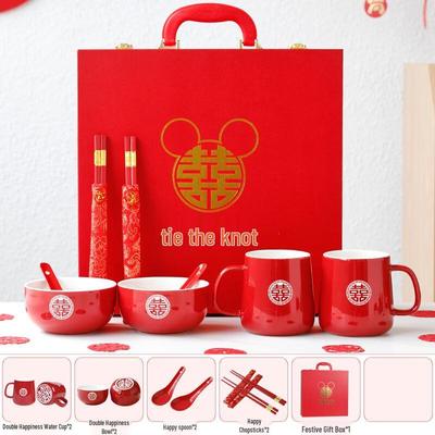 New Chinese Style Engagement Tableware Set
