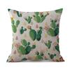 Tropical Plants Cactus Pillow Case Linen Decorative Pillowcases Tropical Cactus Throw Pillow Case Kussensloop Almohada Zt275