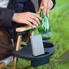Portavasos y Bandeja para Snacks Portátil Reclinable con Ranuras para Accesorios Ranura para Teléfono Móvil Para Silla de Patio Tumbona Camping Senderismo al Aire Libre
