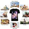 Sweet Cool Girl Style Love Diamond Double Bun Girl Print Top Trendy Street Loose Casual T-Shirt Pure cotton T-shirt