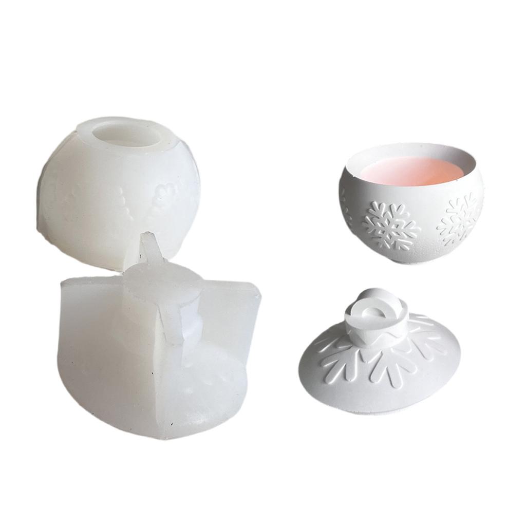 Vielseitige Schneekugel Silikonform Kreativer Silikon Kerzenhalter Charm Form Für Einzigartige Schneeflocken Kugel Projekte