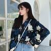 Harajuku Cat Blouse Spring Long Sleeve Turn Down Collar Vintage Shirt Loose Blouses Fashion Blusas