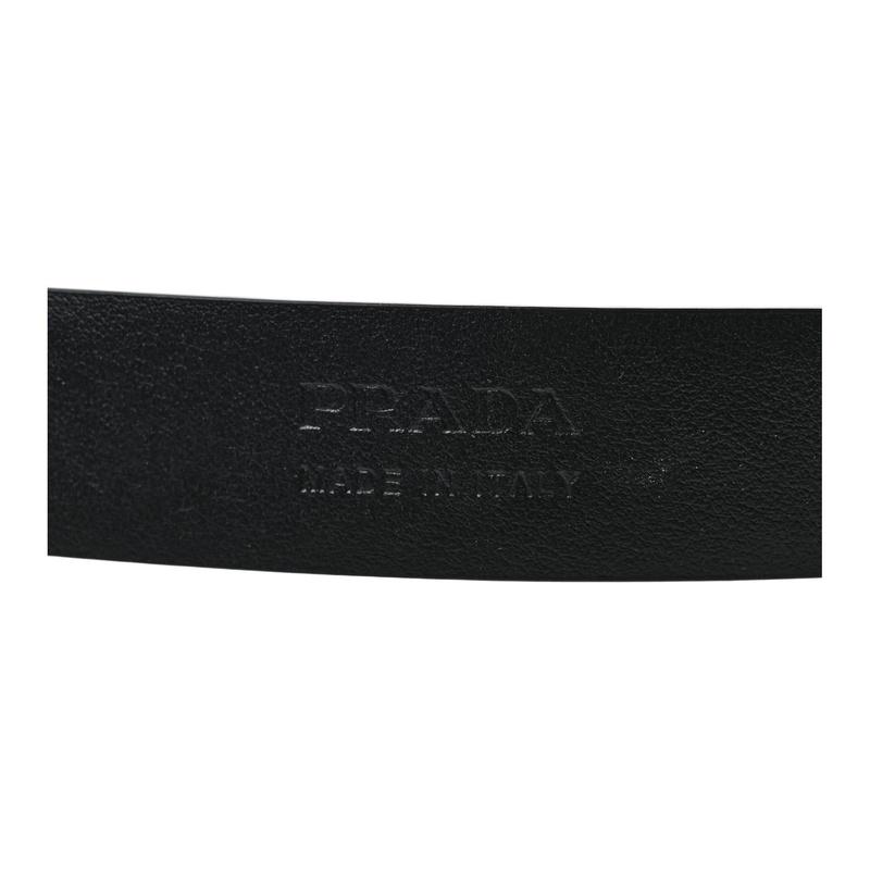 Prada Brand logo zipper closure nylon waist bag men's black