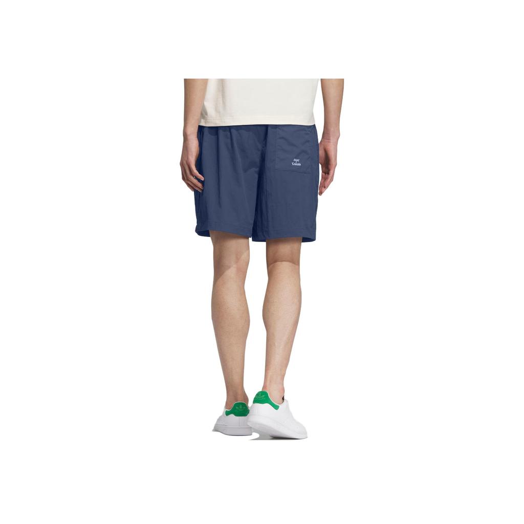 Adidas Originals X-Large Collaboration Embroidered Logo High-Waist Drawstring Athletic Shorts Men Shorts Navy IS0653