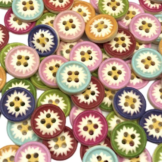 100 Stück Holzknöpfe Verdickt Rissfest Keine Grate Kleidungsschnalle Nähknöpfe für Textilien