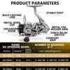 Mavllos Kołowrotek spinningowy WL Przełożenie 5.2:1 Siła Hamulca 5kg Metalowa Szpula Lekki Słodkowodny Karpiowy Kołowrotek Spinningowy