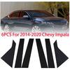 6 Pcs For 2014- Chevrolet Impala Glossy Black Pillar Posts Trims Piano Cover