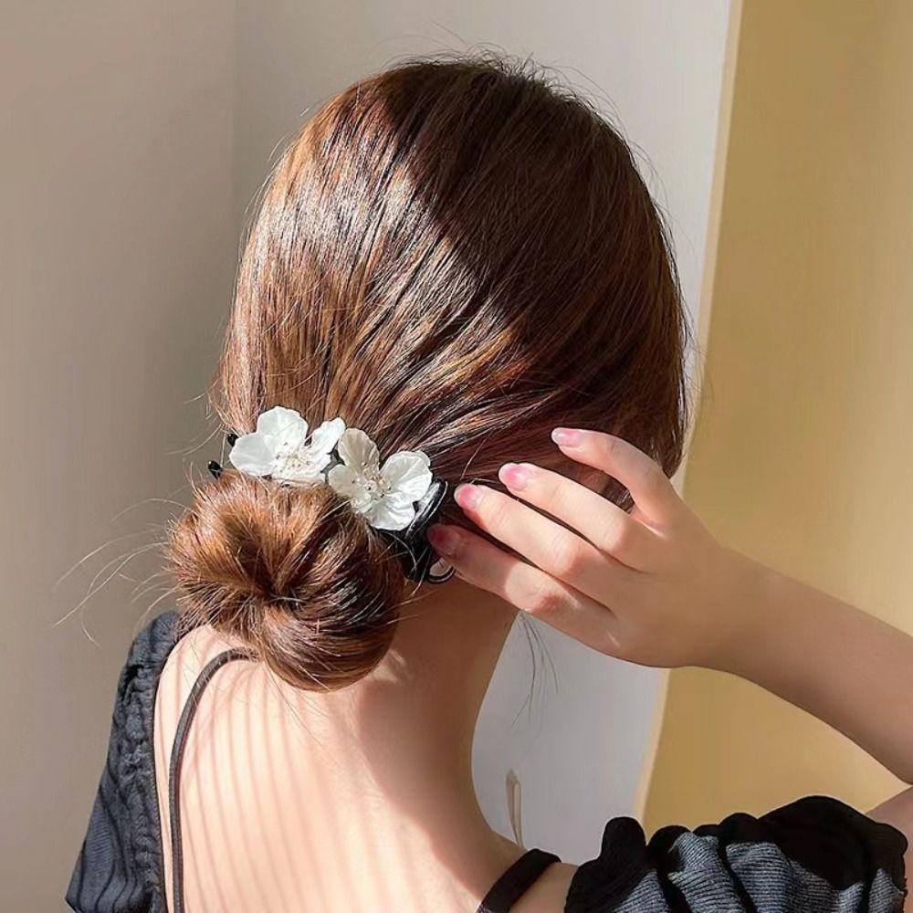 French Style Flower Hair Clips Wedding Hair Claws Sweet Flower Hairpin  for Women Girls