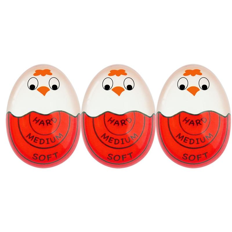 

ABWR-Egg Timer For Boiling Eggs Soft Hard Boiled Egg Timer Pro That Changes Color When Done & Safe (3 Packs) красный