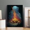 Classic Game Dark Souls Figure Canvas Painting Print Poster For Living Room 80s Retro Art Home Wall Decor Picture Game Fan Gift
