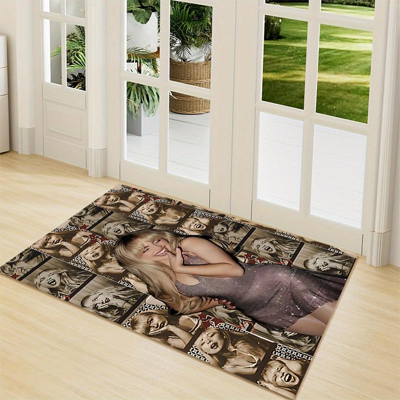 Golden Hair Dream Carpet Rug Soft Washable Antislip Home Living Room Sofa Mats Personalized Christmas Rug