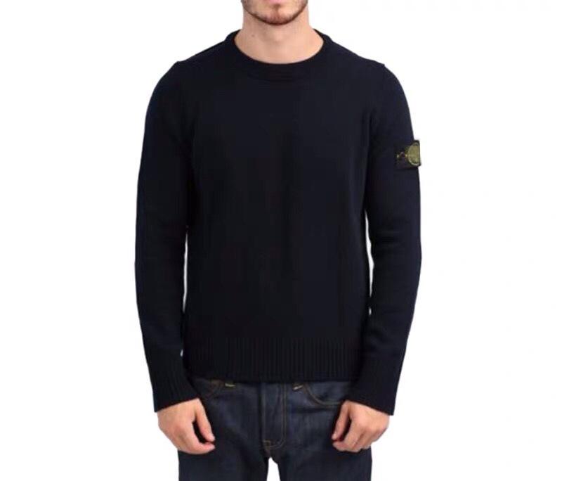 STONE ISLAND Compass Patch Round Neck Pullover Sweater