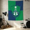 Alahli Saudi Fc Wall Tapestry Aesthetic Wall Hanging Printed Fabric Blanket Decorative Tapestries For Bedroom Living Room Home Decor