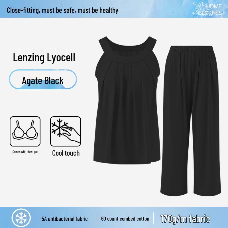 

Антибактериальная женская ночная сорочка из лиоцелла и хлопка с двойными бретелями и нагрудными вкладышами M [Recommended weight 90-110 lbs]