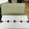 Vierblättriges Klee- und Fünfblüten-Armband mit rotem Achaten - Ein Geschenk für deine Freundin