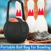Single Ball Bowling Bag Secure Top Closure Light Weight Foldable Bowling Ball Carriers for Easyly Transport Storage