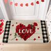 1Pcs Valentine's Day Floor Mat Modern Kitchen polyester Rug Non-Slip Colorful Indoor Carpet, For Home Bathroom Bedroom Living Room Decor