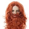 Santa Claus Wig Beard Full Set Jesus Wig European and American Long Curly Hair Christmas Wig Beard Set