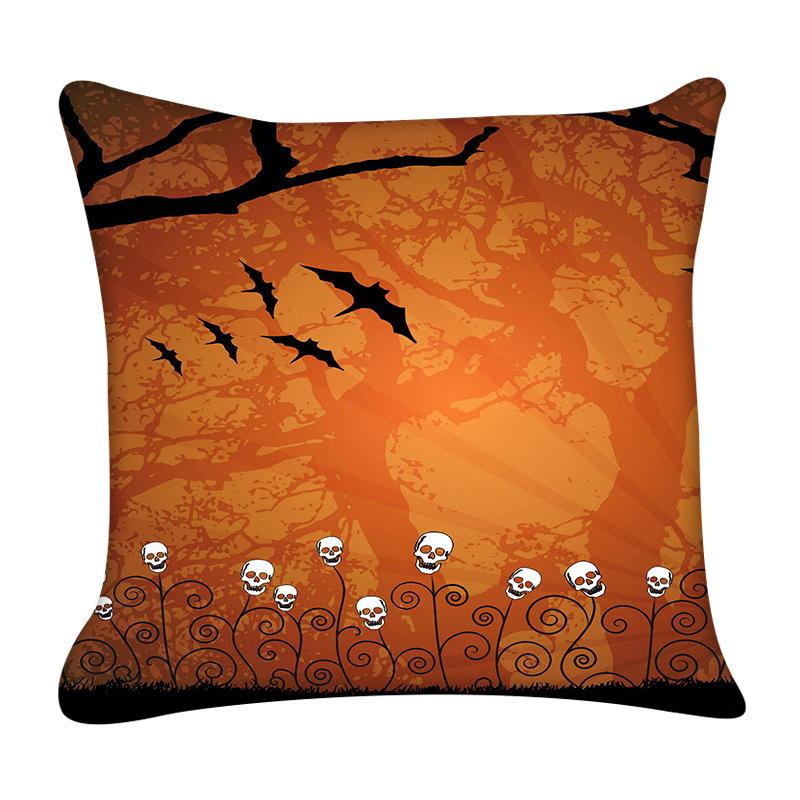Happy Halloween Pillow Covers Decorative Horror Pumpkin Pillowcase Living Room Sofa Bedroom Pillows Case Decor Home 18x18 Inch