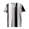 Striped Printed Casual Men's Short Sleeved Shirt