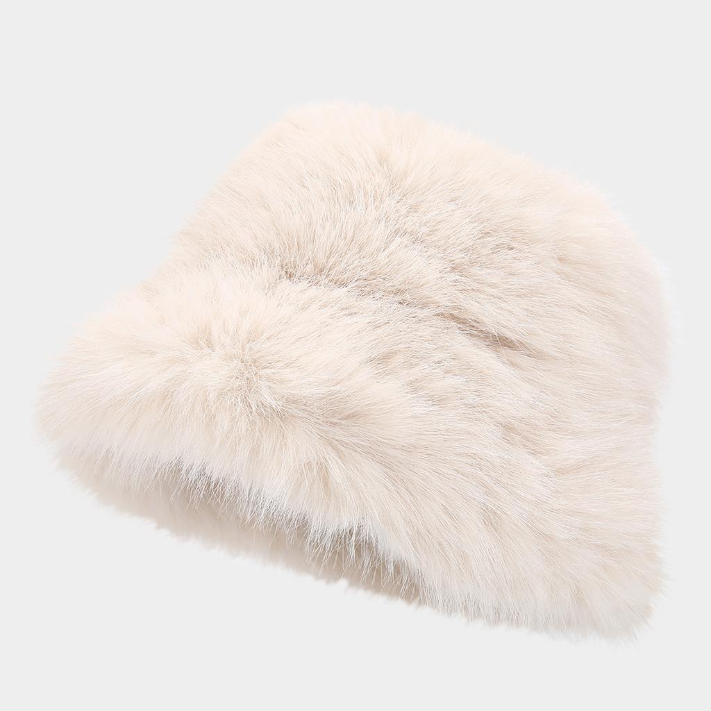 Winter-Bucket-Hut aus Kunstfell, flauschiger, warmer Hut, Pelzmütze für Damen und Herren, pelzige Fischerkappe