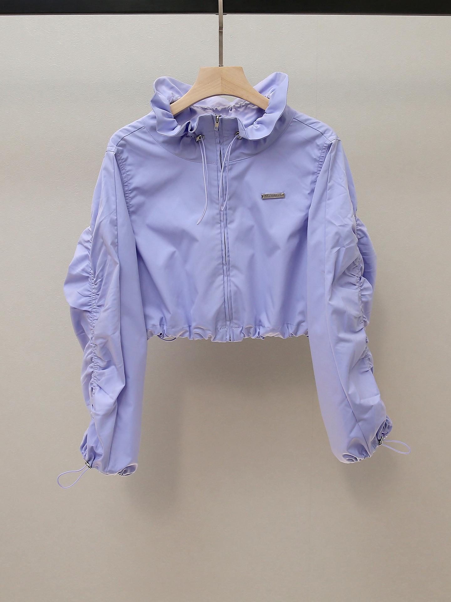 

Yi Li Zhuoya Autumn Casual Sporty Drawstring Stand Collar Loose Slimming Trench Coat Medium