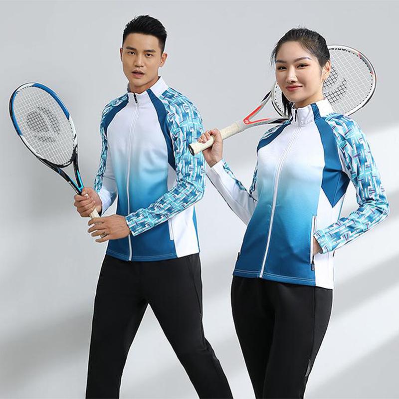 Unisex Long Sleeve Sports Jacket: Badminton, Coaching & Running Training Suit, Sports Event Entrance Wear