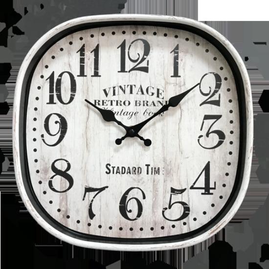 

11-inch Antique Brushed Gold Square Wall Clock Living Room Retro Wall-mounted Quartz Clock Wall-mounted Sweep Second Movement He is 11 inches.