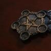 Harts Ljusstake Pentagram Design Fem Tejus Ljusstake Hem Gothic Dekor för Tarot Altare Ceremonidekor