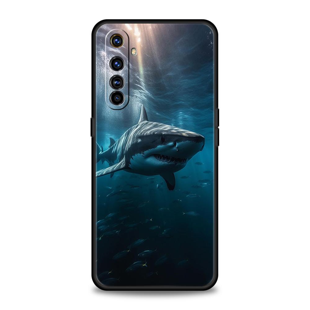 Havsvalhaj Simmande För Realme GT Neo 2 3 3T 5 Fodral För Realme 12 11 5G 10 9 8 5G 7 6 GT5 GT3 GT2 Pro Plus C25 C35 Skydd