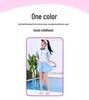 Fresh Korean Style Cartoon Children's One-Piece Swimsuit with Skirt for Girls - Medium & Large Sizes, Customizable.