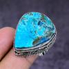 Natural Tibetan Turquoise Gemstone 925 Sterling Silver Jewelry Ring Size 7 ETC-14801
