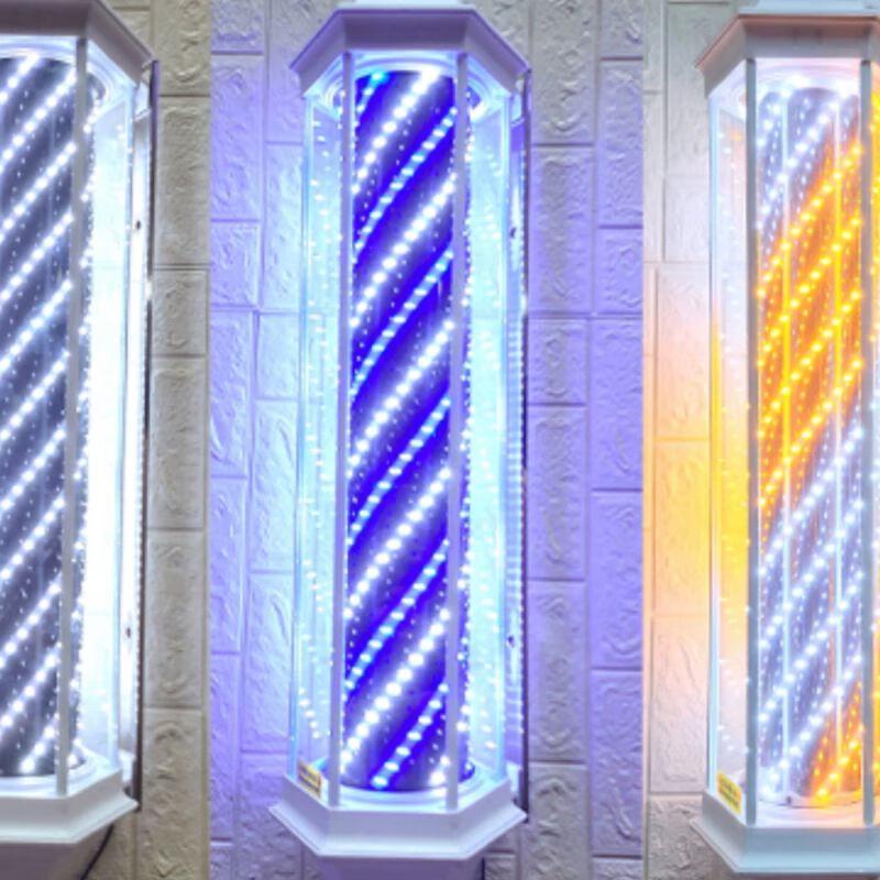 Letrero LED Giratorio de Poste de Barbería