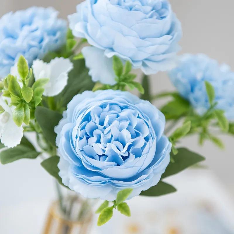 1 Stück Künstliche Blumen Chrysantheme Pfingstrose Festival-Accessoire Heim Zimmer Garten Arrangement Hochzeitskranz Brautstrauß Dekor