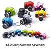 Creative Camera Led Keychains With Sound LED Flashlight Key Chain Fancy Toy Key Ring Amazing Gift Keychain