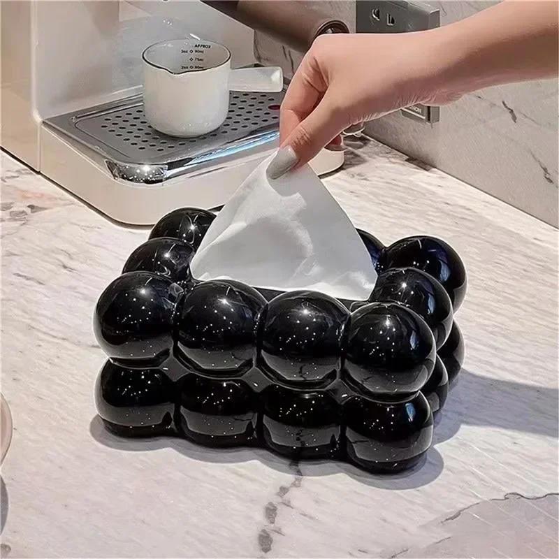 Marshmallow tissue box Household paper storage box Restaurant tissue box