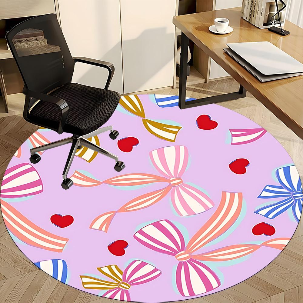 1pc Bows Hearts Chair Carpet for Office, Perfect for Office, Holiday Party Decoration Choice yy260314044