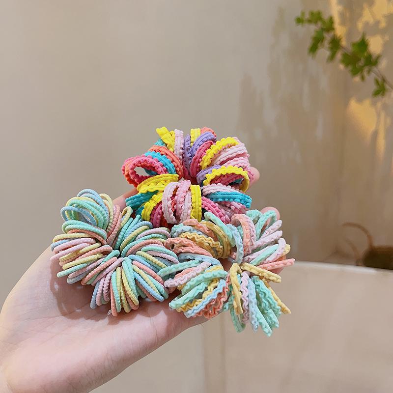 Colorful Kids' Hair Ties: Elastic Lace Scrunchies & Durable Headbands