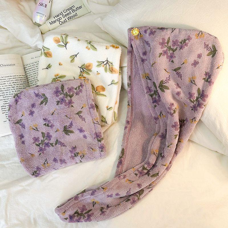 Schnell Trocknende Haar-Mütze Super Absorbierend Weich Badezimmer Damen Kopfhandtücher Mädchen Niedliches Haarhandtuch Haar-Trockenwickel Hauben