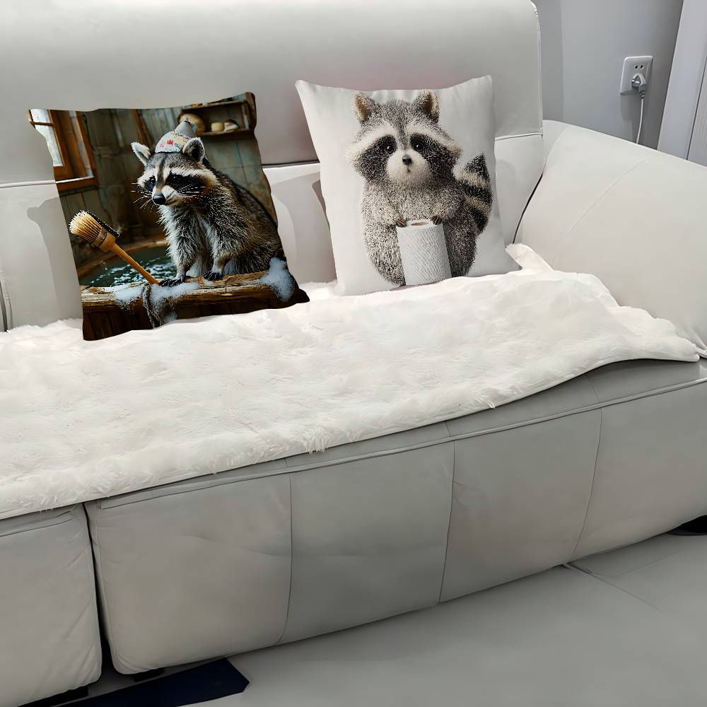 Funny Animals Bathroom Pillow Case Removable Washable Cushion Cover – All-Season Soft Linen