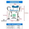 Household  Bathroom Shower Chair Non Slip Bathing Chair With Flip Up Armrest New
