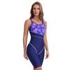 Women's Conservatively Color Block Swimsuit Slimming Sports Sleeveless Swimsuit