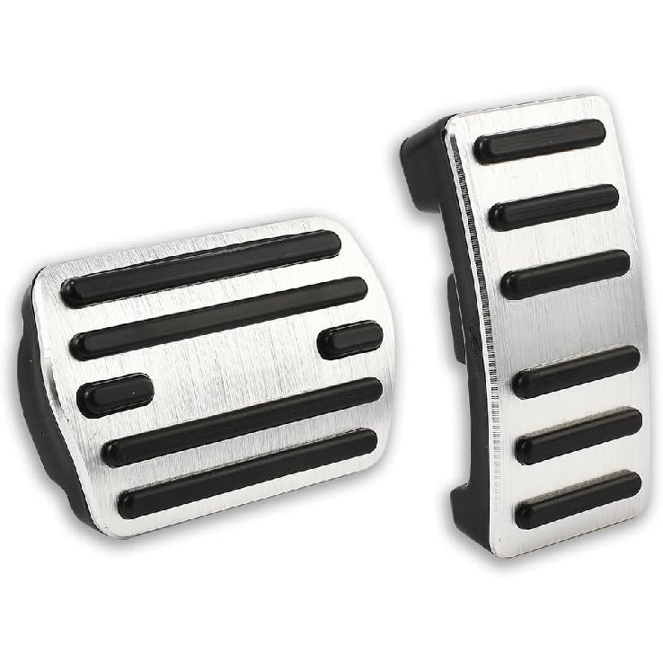 Car Aluminum Pedal Covers Non-Slip Foot Pedals Pads Brake Accelerator Pedal Covers Auto No Drilling Car Interior Accessories Replacement for Maverick