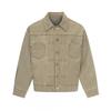 Mens Vintage Washed Denim Jacket With Snap Buttons Loose Fit Workwear Style Fall Casual Wear